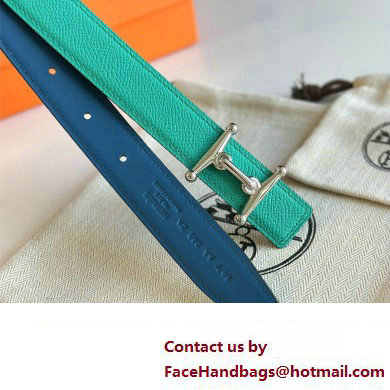 Hermes Mors H belt buckle  &  Reversible leather strap 24 mm 03 2023